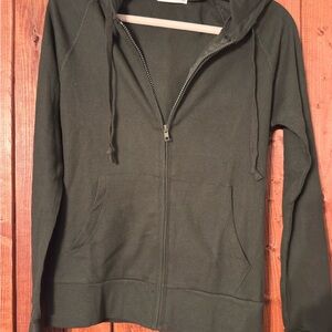 Active Basic Forest Green Zip-Up Hoodie